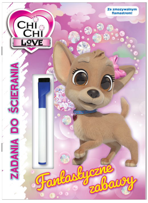 okładka Fantastyczne zabawy. Chi chi love. Zadania do ścierania książka