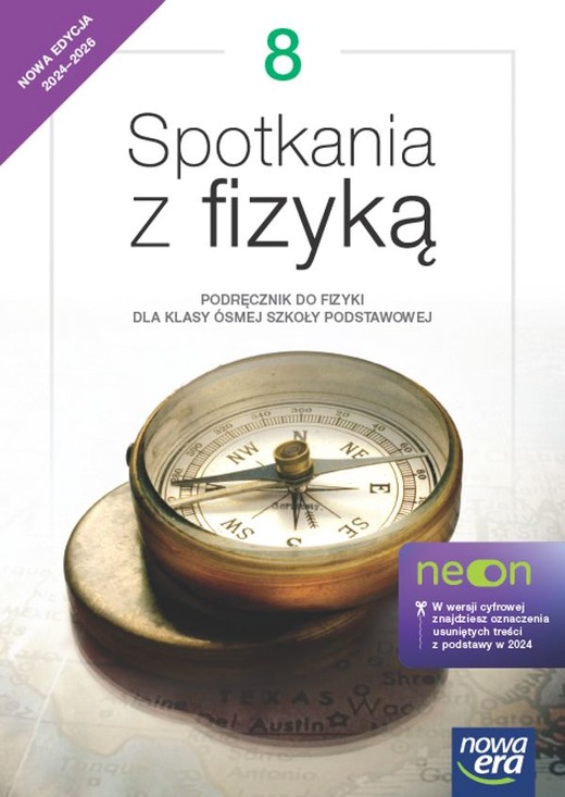 okładka Fizyka Spotkania z fizyką NEON podręcznik dla klasy 8 szkoły podstawowej EDYCJA 2024-2026 książka