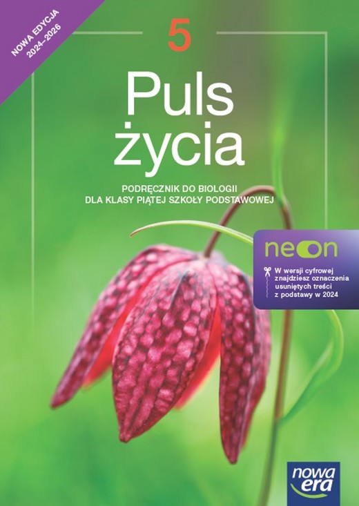 okładka Biologia Puls życia NEON podręcznik dla klasy 5 szkoły podstawowej EDYCJA 2024-2026 książka