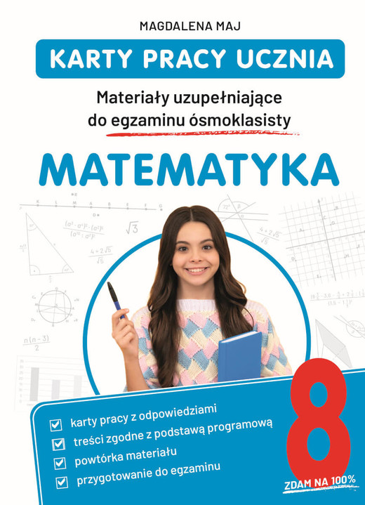 okładka Matematyka. Karty pracy ucznia. Materiały uzupełniające do egzaminu ósmoklasisty książka