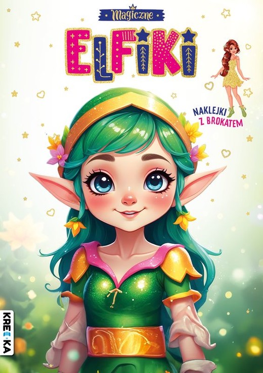 okładka Magiczne elfiki. Kolorowanka z brokatem książka