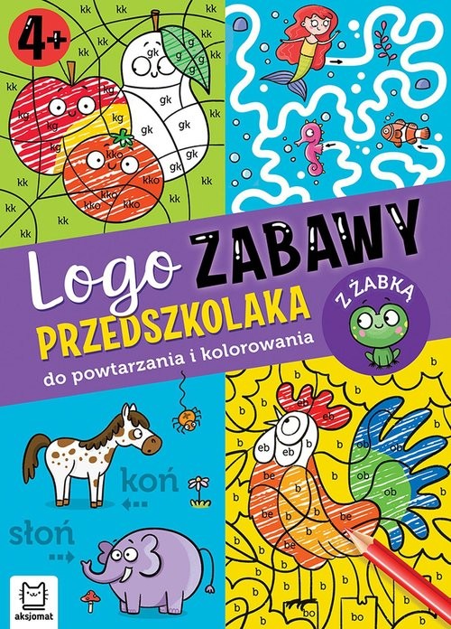 okładka Logo zabawy przedszkolaka Do powtarzania i kolorowania z żabką książka | Agata Kaczyńska