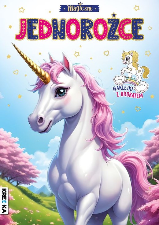 okładka Magiczne jednorożce. Kolorowanka z brokatem książka