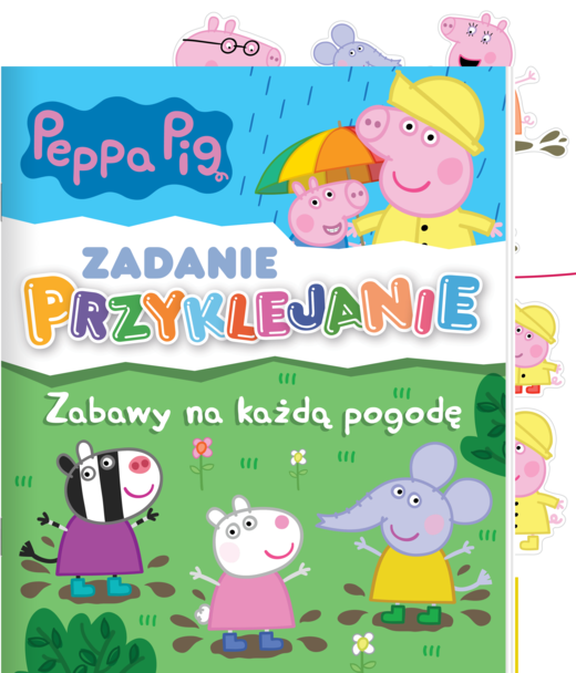 okładka Zabawy na każdą pogodę. Świnka Peppa. Zadanie Przyklejanie książka