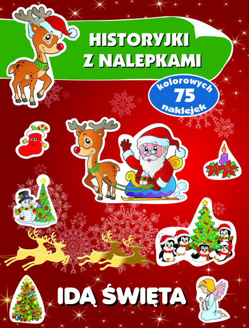 okładka Historyjki z nalepkami Idą święta książka