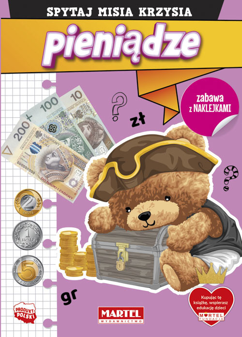 okładka Pieniądze z naklejkami. Spytaj Misia Krzysia książka