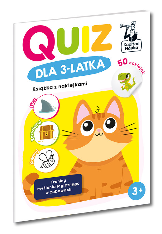 okładka Quiz dla 3-latka. Książka z naklejkami książka
