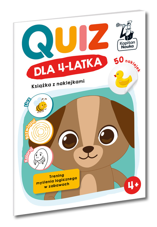 okładka Quiz dla 4-latka. Książka z naklejkami książka