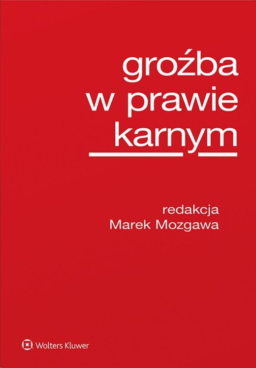 okładka Groźba w prawie karnym książka