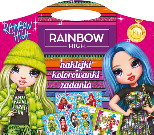okładka Rainbow High. Naklejki, kolorowanki, zadania książka | Monika Kiersnowska
