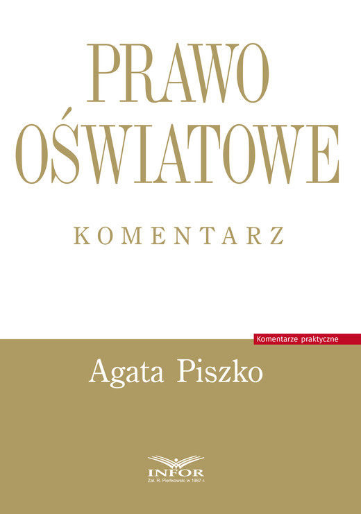 okładka Prawo oświatowe. Komentarz ebook | pdf | Agata Piszko