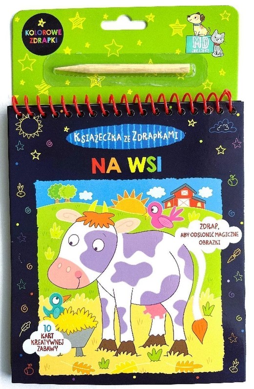 okładka Na wsi. Kolorowe zdrapki książka