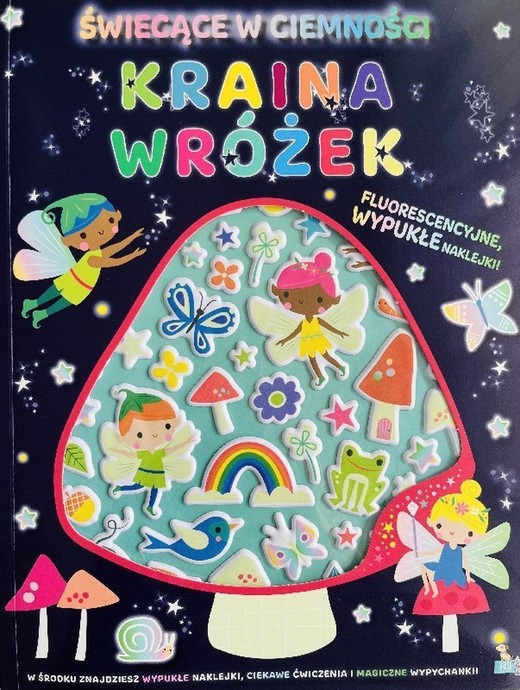 okładka Kraina wróżek. Wypukłe naklejki świecące w ciemności książka