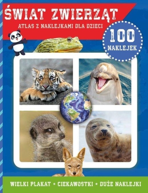 okładka Świat zwierząt. 100 naklejek z plakatem książka