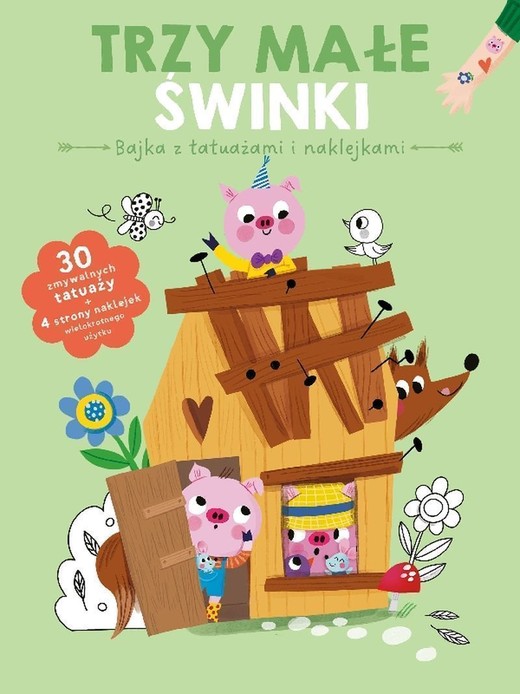 okładka Trzy świnki. Bajka z tatuażami i naklejkami książka