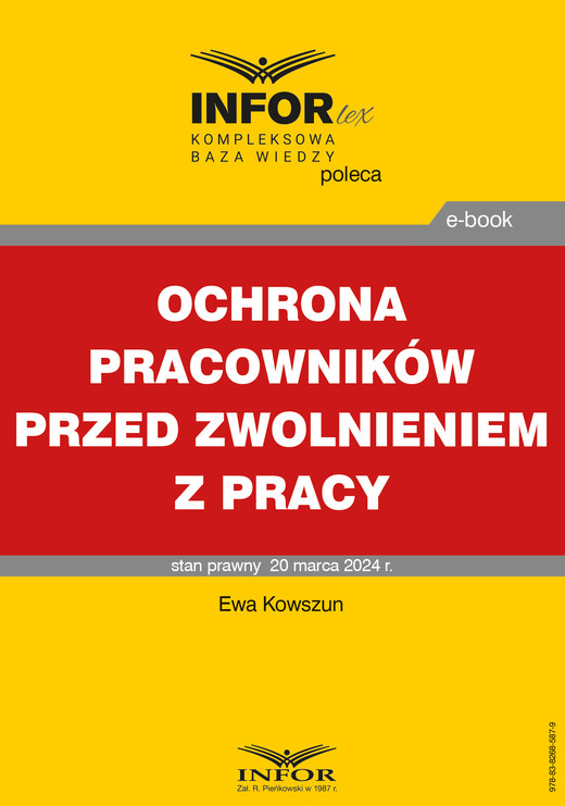 okładka Ochrona pracowników przed zwolnieniem z pracy ebook | pdf | Ewa Kowszun