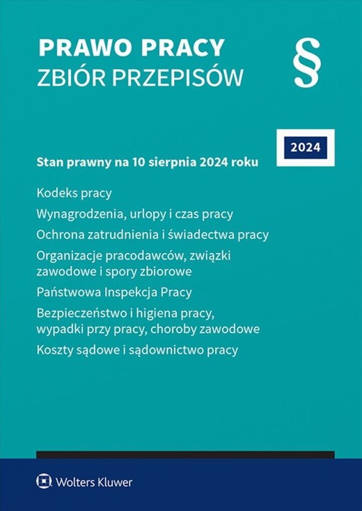 okładka Prawo pracy. Zbiór przepisów 2024 książka