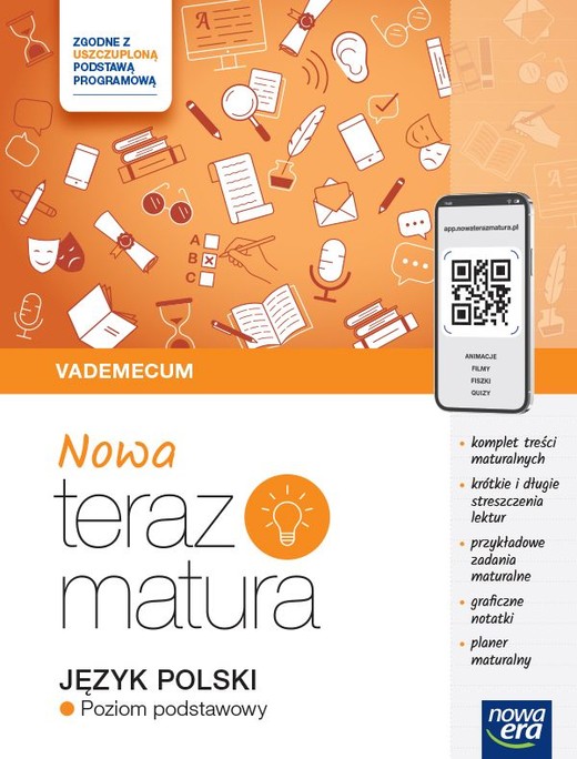 okładka Teraz matura 2024/2025 Język polski Vademecum zakres podstawowy EDYCJA 2024 książka