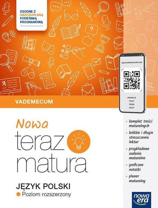 okładka Teraz matura 2024/2025 Język polski vademecum poziom rozszerzony książka | Marianna Gutowska, Jończy Jan, Zofia Kołos, Hanna Moszczeńska