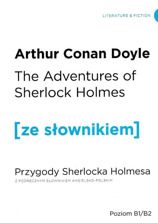 okładka Przygody Sherlocka Holmesa the adventures of Sherlock Holmes z podręcznym słownikiem angielsk -polskim książka