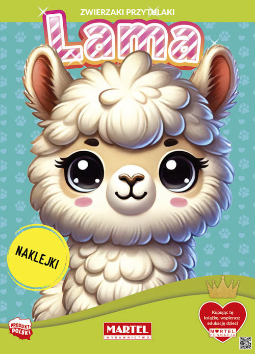 okładka Zwierzaki przytulaki. Lama z naklejkami książka
