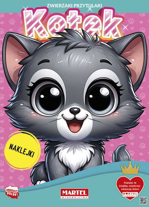 okładka Zwierzaki przytulaki. Kotek z naklejkami książka