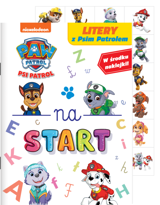 okładka Litery z Psim Patrolem. Psi Patrol. Na start… 6 książka