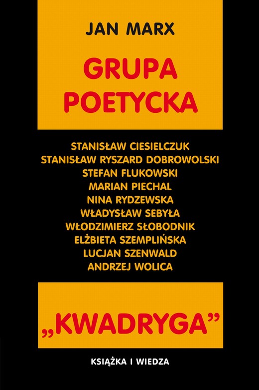 okładka Grupa poetycka KWADRYGA ebook | pdf | Jan Marx