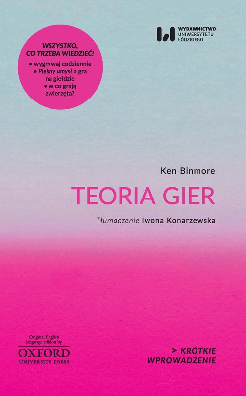 okładka Teoria gier ebook | epub, mobi | Ken Binmore