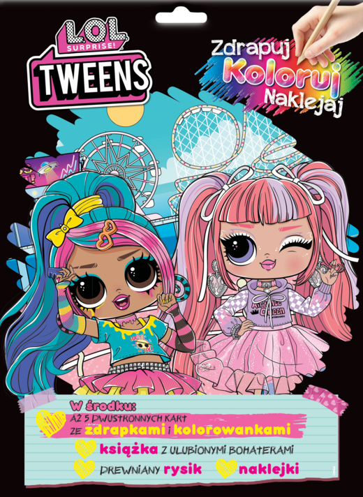 okładka L.O.L. Surprise! Tweens. Zdrapuj, koloruj, naklejaj książka