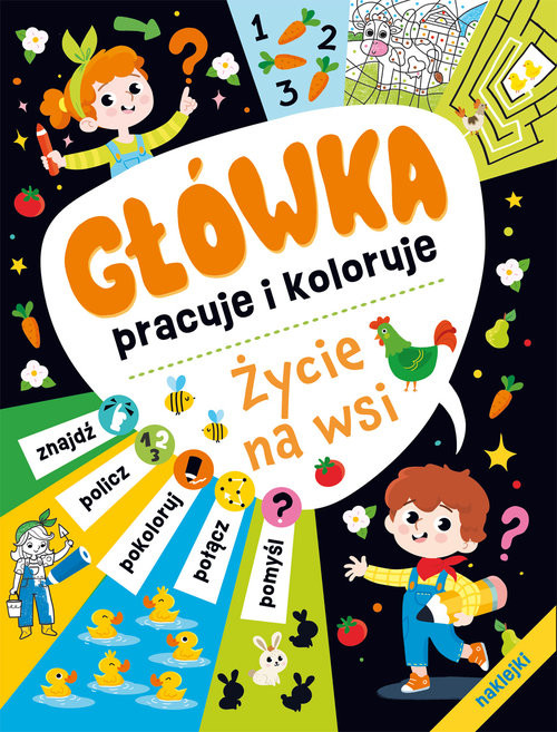 okładka Główka pracuje i koloruje.  Życie na wsi książka