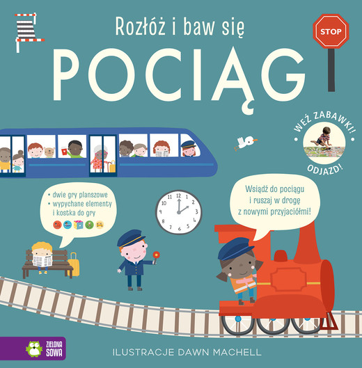 okładka Pociąg. Rozłóż i baw się książka