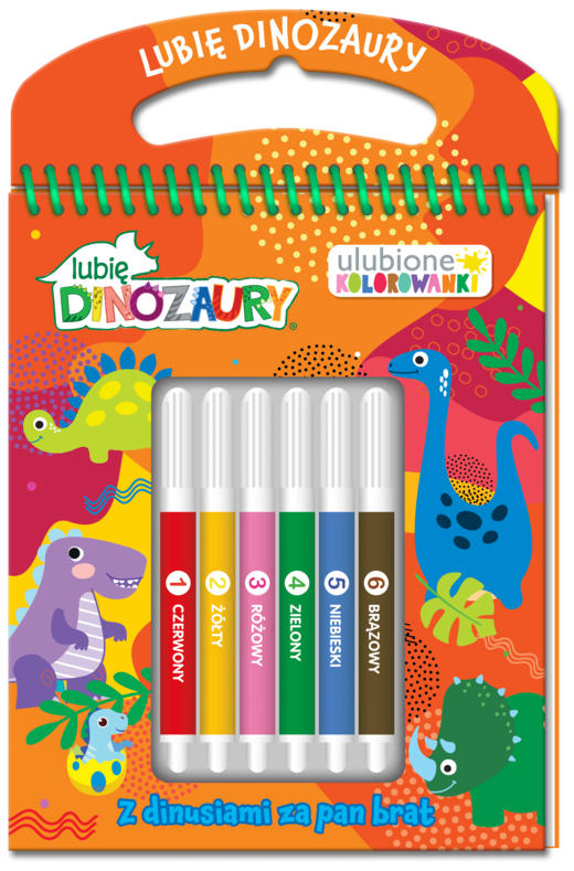 okładka Z dinusiami za pan brat. Lubię Dinozaury. Ulubione kolorowanki książka