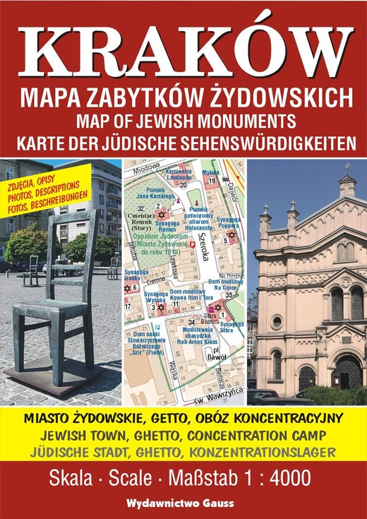 okładka Plan miasta „Kraków – Mapa Zabytków Żydowskich” książka