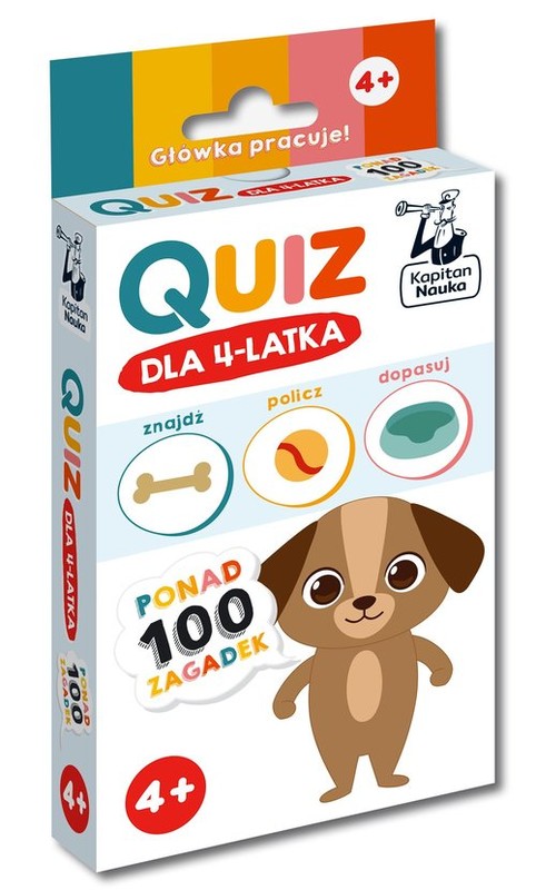 okładka Quiz dla 4-latka Kapitan Nauka książka | Zuzanna Osuchowska