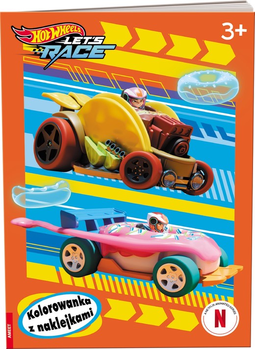 okładka Hot Wheels Let's Race kolorowanka z naklejkami NA-1601 książka