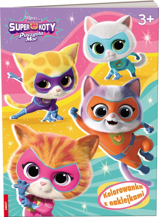 okładka Disney Superkoty kolorowanka z naklejkami NA-9136 książka