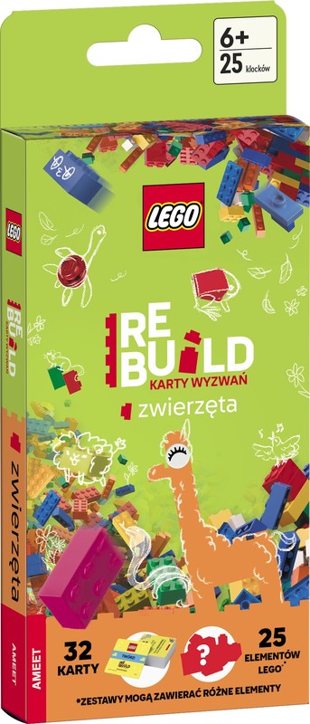 okładka Lego Books Rebuild karty wyzwań Zwierzęta ACP-6603 książka