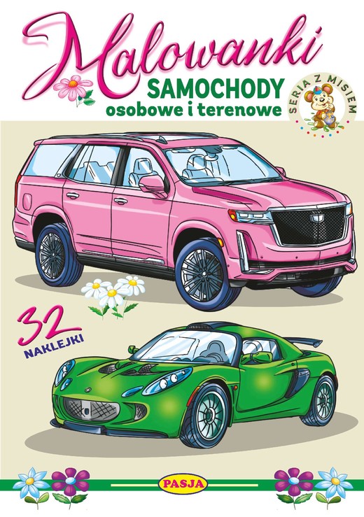 okładka Samochody osobowe i terenowe. Malowanki. Seria z misiem książka