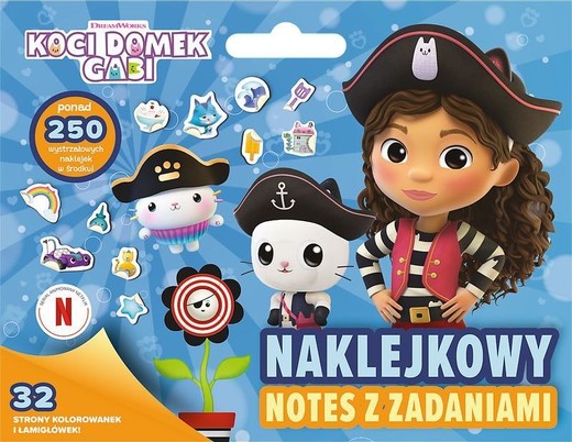 okładka Ks08441 Koci Domek Gabi. Naklejkowy notes z zadaniami / Universal Gabby's Dollhouse książka