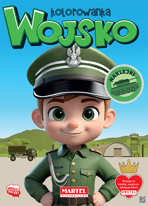 okładka Wojsko. Kolorowanka z naklejkami książka