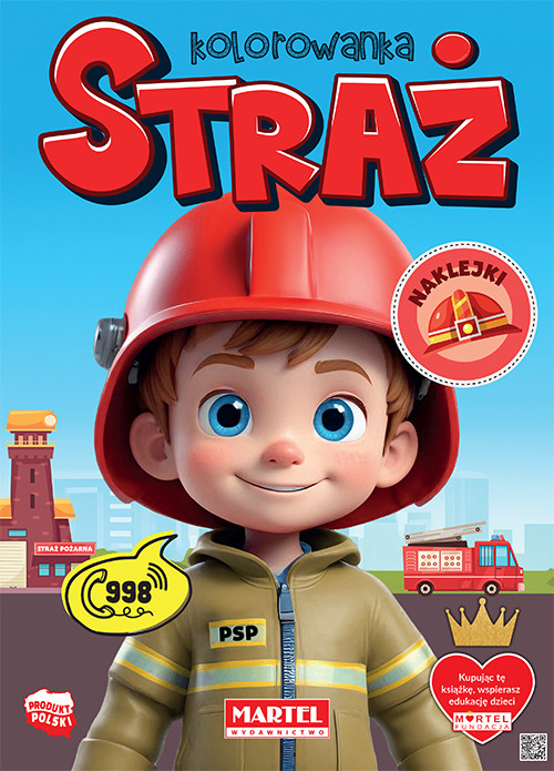 okładka Straż. Kolorowanka z naklejkami książka