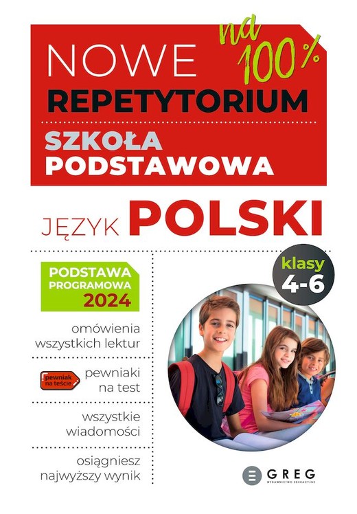 okładka Język polski. Nowe Repetytorium 2025. Szkoła podstawowa. Klasa 4-6 książka