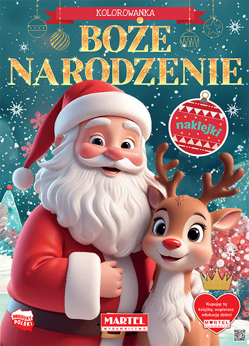 okładka Boże Narodzenie. Kolorowanka z naklejkami książka
