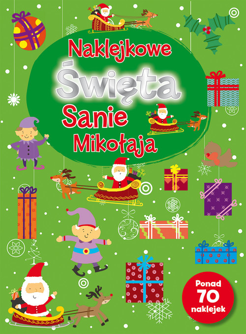 okładka Naklejkowe Święta Sanie Mikołaja książka