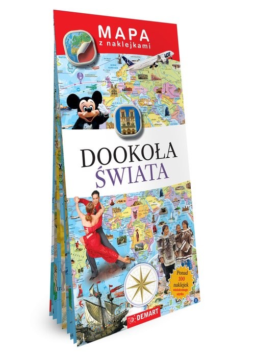 okładka Mapy z naklejkami. Dookoła świata książka