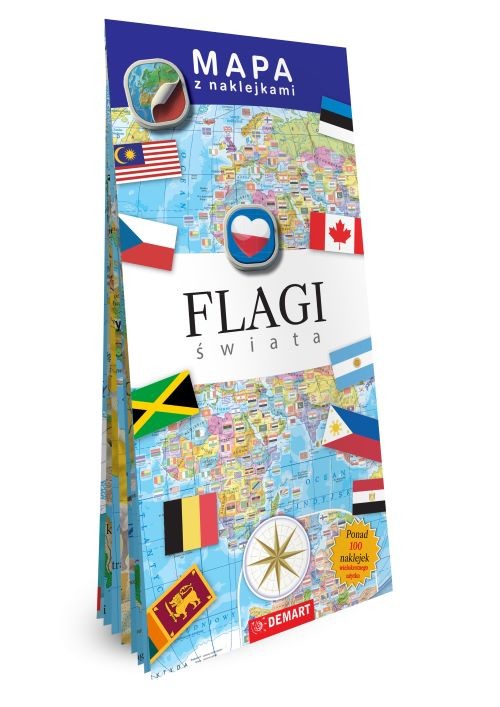 okładka Flagi świata. Mapy z naklejkami książka