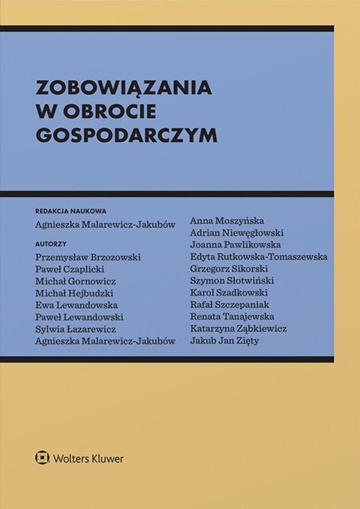 okładka Zobowiązania w obrocie gospodarczym książka