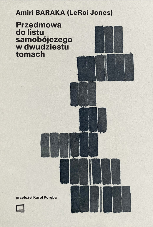 okładka Przedmowa do listu samobójczego w dwudziestu tomach ebook | epub, mobi | LeRoi Jones (Amiri Baraka)