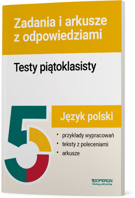 okładka Język polski testy piątoklasisty zadania i arkusze książka